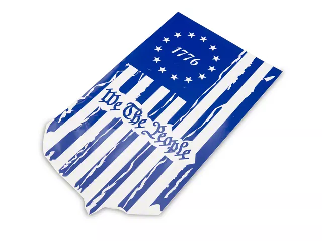 SEC10 We The People Vertical Flag Decal; Blue (Universal; Some Adaptation May Be Required)