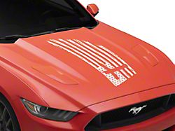 SEC10 Flag and Cross Hood Decal; White (Universal; Some Adaptation May Be Required)