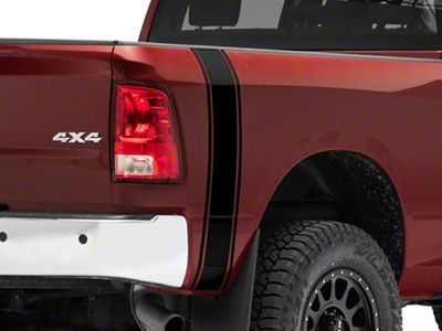 SEC10 Rear Vertical Stripe; Gloss Black (03-24 RAM 2500)