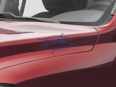 SEC10 Small Pirate Compass Decals; Blue (Universal; Some Adaptation May Be Required)