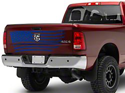 SEC10 Tailgate Flag Distressed Wave Decal; Blue (Universal; Some Adaptation May Be Required)