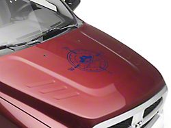 SEC10 Pirate Compass Hood Decal; Blue (Universal; Some Adaptation May Be Required)