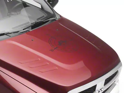 SEC10 Pirate Compass Hood Decal; Matte Black (Universal; Some Adaptation May Be Required)