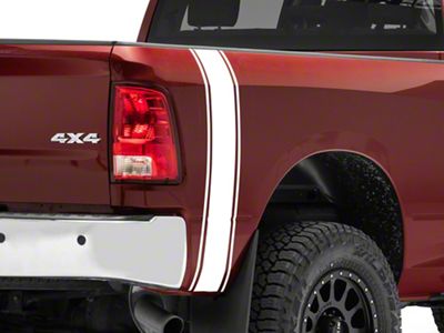 SEC10 Rear Vertical Stripe; White (03-24 RAM 3500)