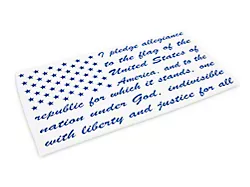 SEC10 Pledge Flag Decal; Blue (Universal; Some Adaptation May Be Required)