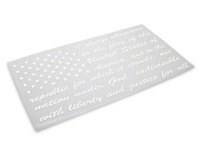 SEC10 Pledge Flag Decal; White (Universal; Some Adaptation May Be Required)