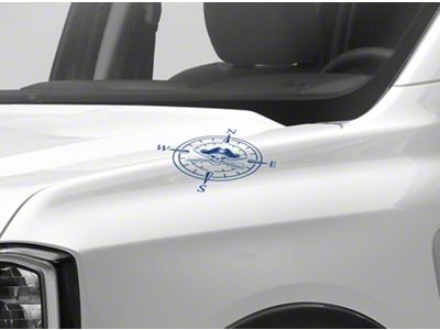 SEC10 Small Pirate Compass Decals; Blue (Universal; Some Adaptation May Be Required)