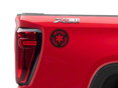 SEC10 Emotional Support Vehicle Decal; Matte Black (Universal; Some Adaptation May Be Required)