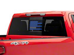 SEC10 Middle Window American Flag Decal; Blue (99-23 Sierra 1500)