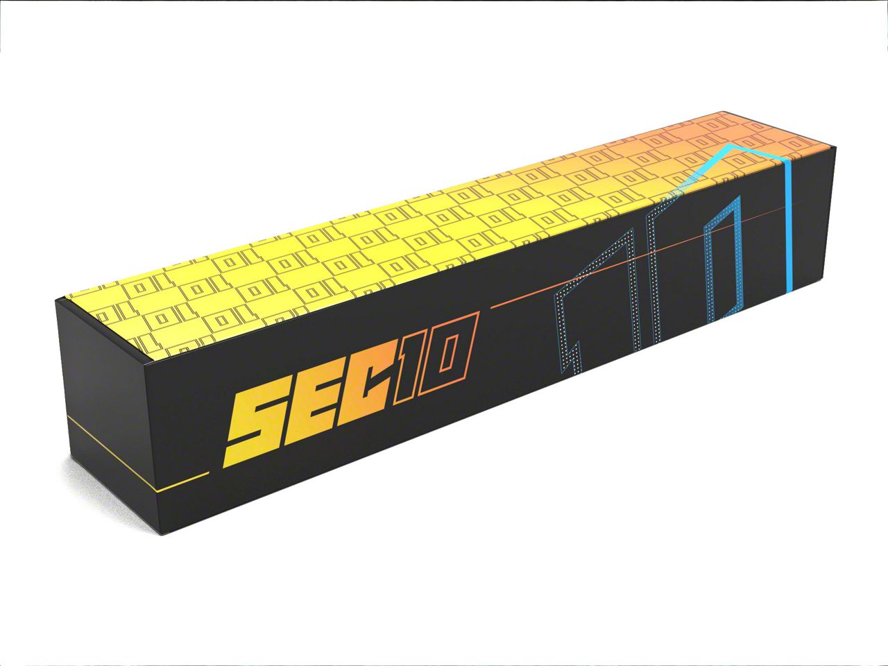 SEC10 Sierra 1500 Side Graphic with Pinstripe; Gloss Black