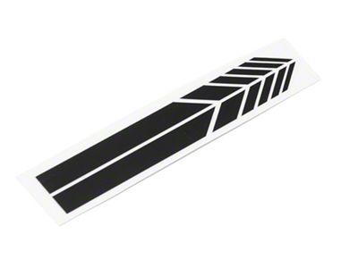 SEC10 Side Mirror Hash Stripes; Gloss Black (Universal; Some Adaptation May Be Required)