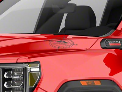 SEC10 Small Pirate Compass Decals; Gloss Black (Universal; Some Adaptation May Be Required)