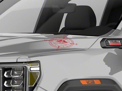 SEC10 Small Pirate Compass Decals; Red (Universal; Some Adaptation May Be Required)