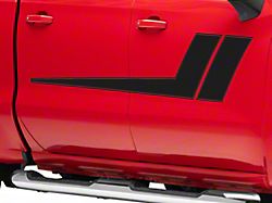 SEC10 Vertical Side Stripes; Matte Black (99-21 Sierra 1500)