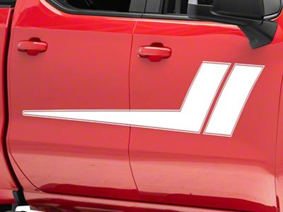 SEC10 Vertical Side Stripes; White (99-21 Sierra 1500)