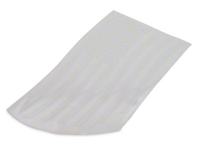 SEC10 Vertical Tailgate Distressed Flag Decal; White (99-25 Sierra 1500)