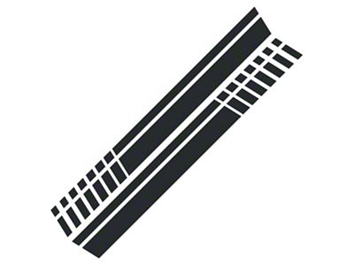 SEC10 Dashed Bed Stripes; Gloss Black (01-25 Sierra 2500 HD)