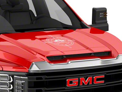 SEC10 Pirate Compass Hood Decal; Silver (Universal; Some Adaptation May Be Required)