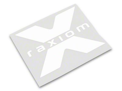 SEC10 Raxiom Fender Decal; White (Universal; Some Adaptation May Be Required)