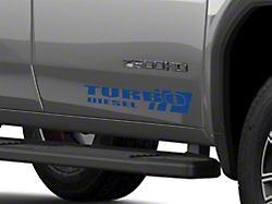 SEC10 Turbo Diesel Decals; Blue (01-25 Sierra 2500 HD)