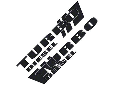 SEC10 Turbo Diesel Decals; Matte Black (01-25 Sierra 2500 HD)