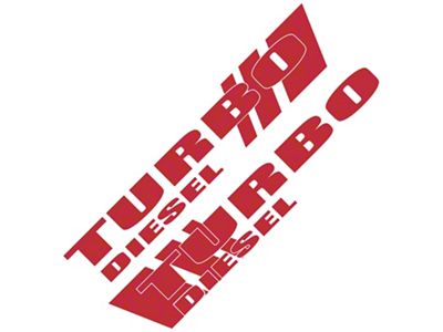 SEC10 Turbo Diesel Decals; Red (01-25 Sierra 2500 HD)