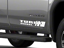 SEC10 Turbo Diesel Decals; White (01-25 Sierra 2500 HD)