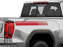 SEC10 Dashed Bed Stripes; Red (01-25 Sierra 3500 HD)