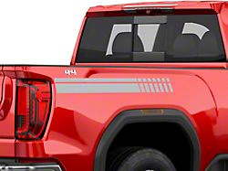 SEC10 Dashed Bed Stripes; Silver (01-25 Sierra 3500 HD)