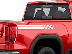 SEC10 Dashed Bed Stripes; White (01-25 Sierra 3500 HD)