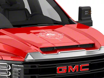 SEC10 Pirate Compass Hood Decal; White (Universal; Some Adaptation May Be Required)