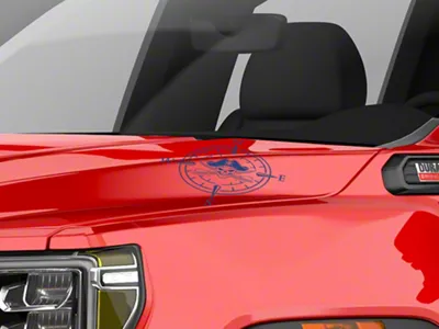SEC10 Small Pirate Compass Decals; Blue (Universal; Some Adaptation May Be Required)