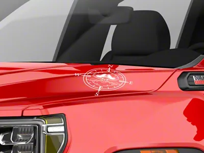 SEC10 Small Pirate Compass Decals; White (Universal; Some Adaptation May Be Required)
