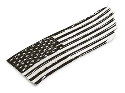 SpeedForm Tailgate Flag Distressed Wave Decal; Matte Black (Universal; Some Adaptation May Be Required)