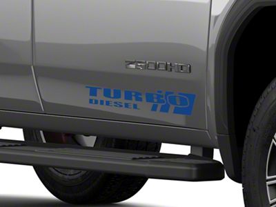 SEC10 Turbo Diesel Decals; Blue (01-25 Sierra 3500 HD)