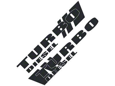 SEC10 Turbo Diesel Decals; Gloss Black (01-25 Sierra 3500 HD)