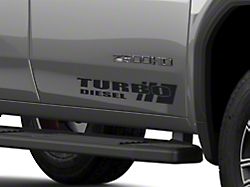 SEC10 Turbo Diesel Decals; Gloss Black (01-25 Sierra 3500 HD)