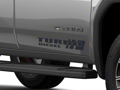 SEC10 Turbo Diesel Decals; Matte Black (01-25 Sierra 3500 HD)