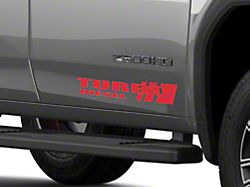SEC10 Turbo Diesel Decals; Red (01-25 Sierra 3500 HD)