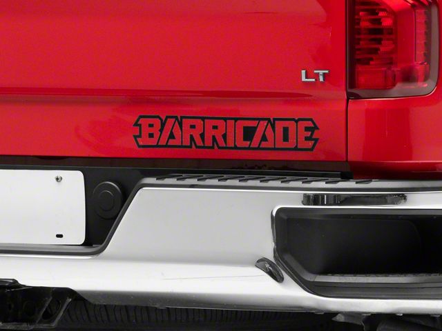 SEC10 Barricade Outline Decal; Black (Universal; Some Adaptation May Be Required)
