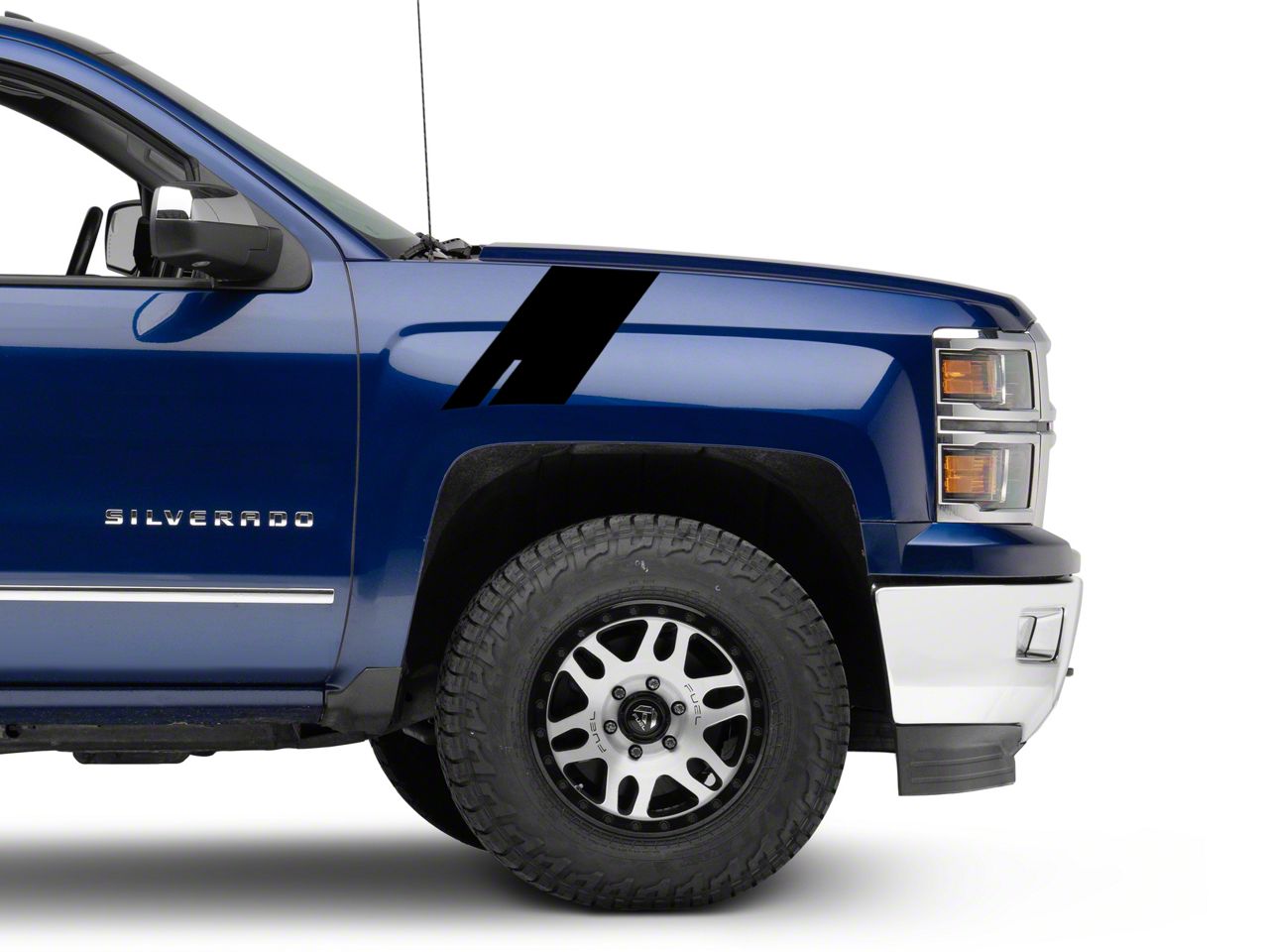 SEC10 Silverado 1500 Hash Marks; Gloss Black S186478 (19-26 