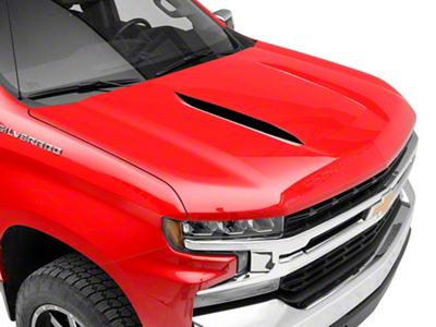 SEC10 Hood Accent Decal; Gloss Black (19-24 Silverado 1500)