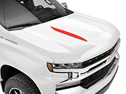 SEC10 Hood Accent Decal; Red (19-24 Silverado 1500)