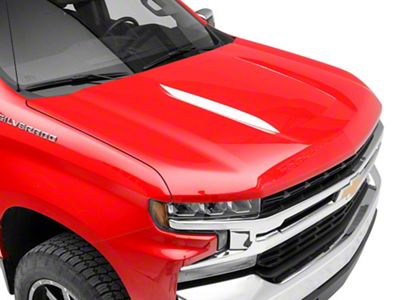SEC10 Hood Accent Decal; Silver (19-25 Silverado 1500)
