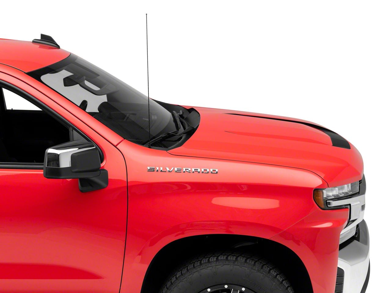 SEC10 Silverado 1500 Hood Decal; Gloss Black S130356 (19-26