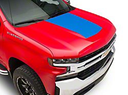 SEC10 Hood Decal; Blue (19-26 Silverado 1500)