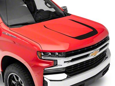 SEC10 Hood Decal; Matte Black (19-24 Silverado 1500)