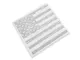 SEC10 Middle Window Distressed American Flag Decal; Matte Black (99-24 Silverado 1500)