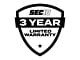 SEC10 Minimal Distressed Hood Decal; Matte Black (Universal; Some Adaptation May Be Required)