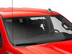 SEC10 RedRock Windshield Decal; White (Universal; Some Adaptation May Be Required)